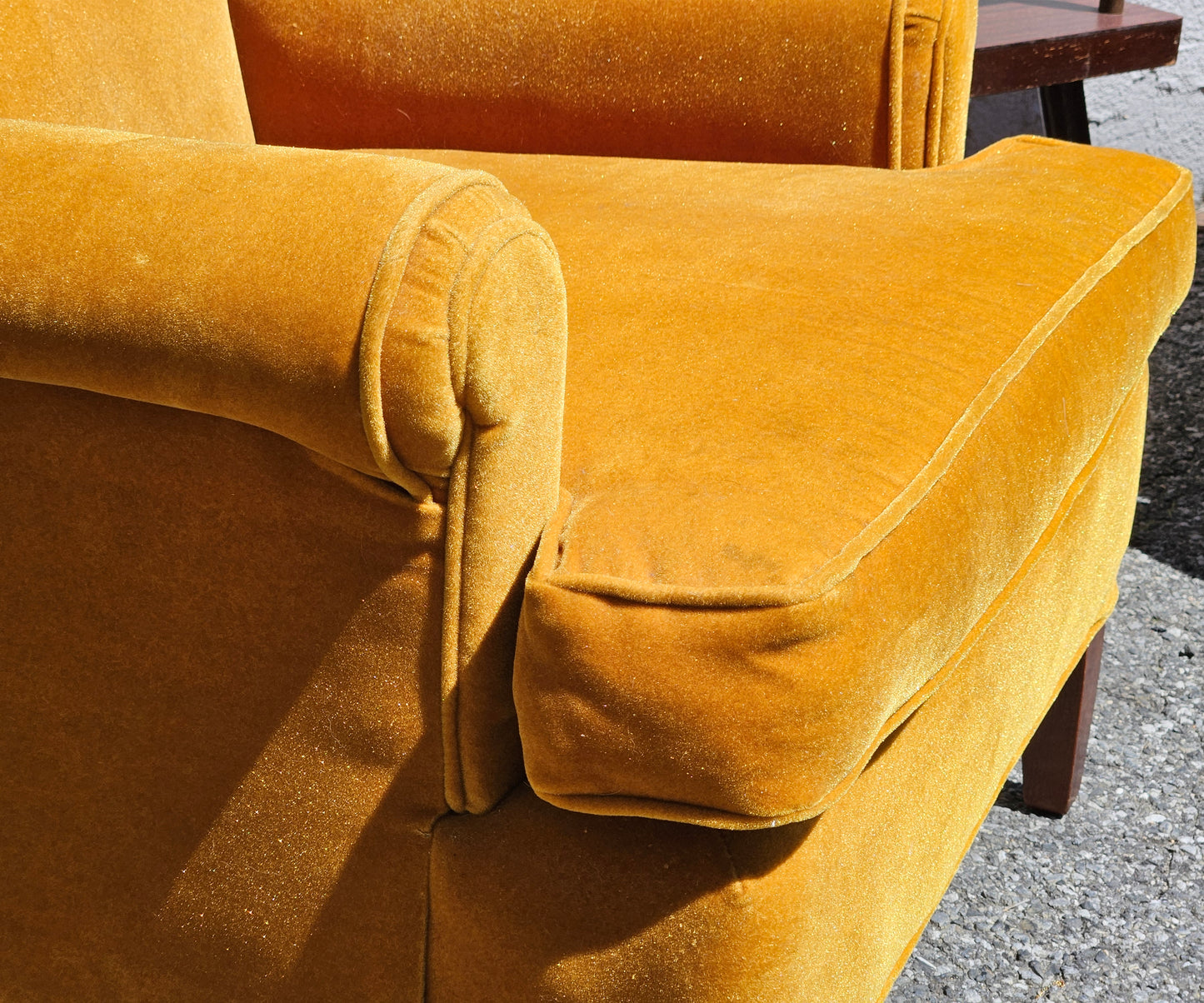 Gold Velvet Arm Chairs