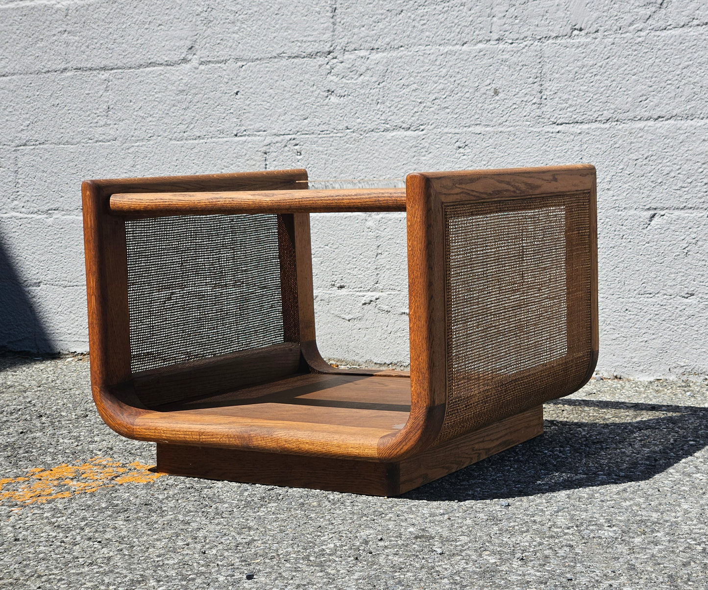 Oak & Rattan Coffee Table