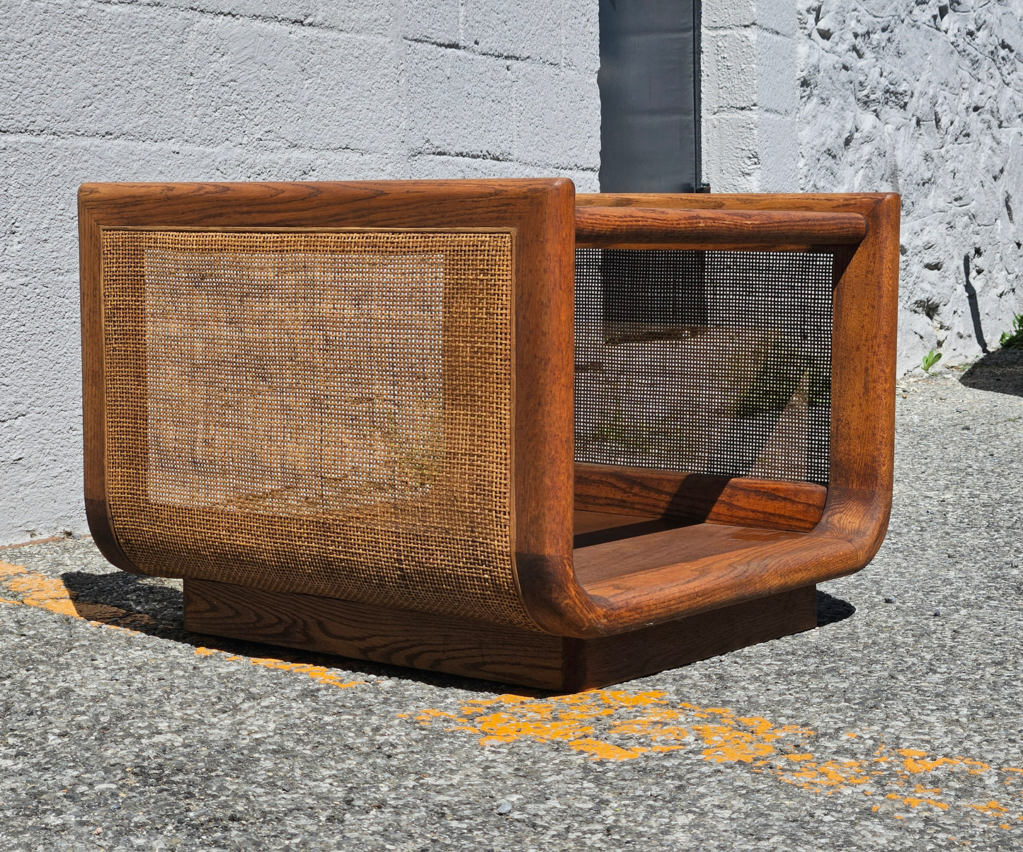 Oak & Rattan Coffee Table
