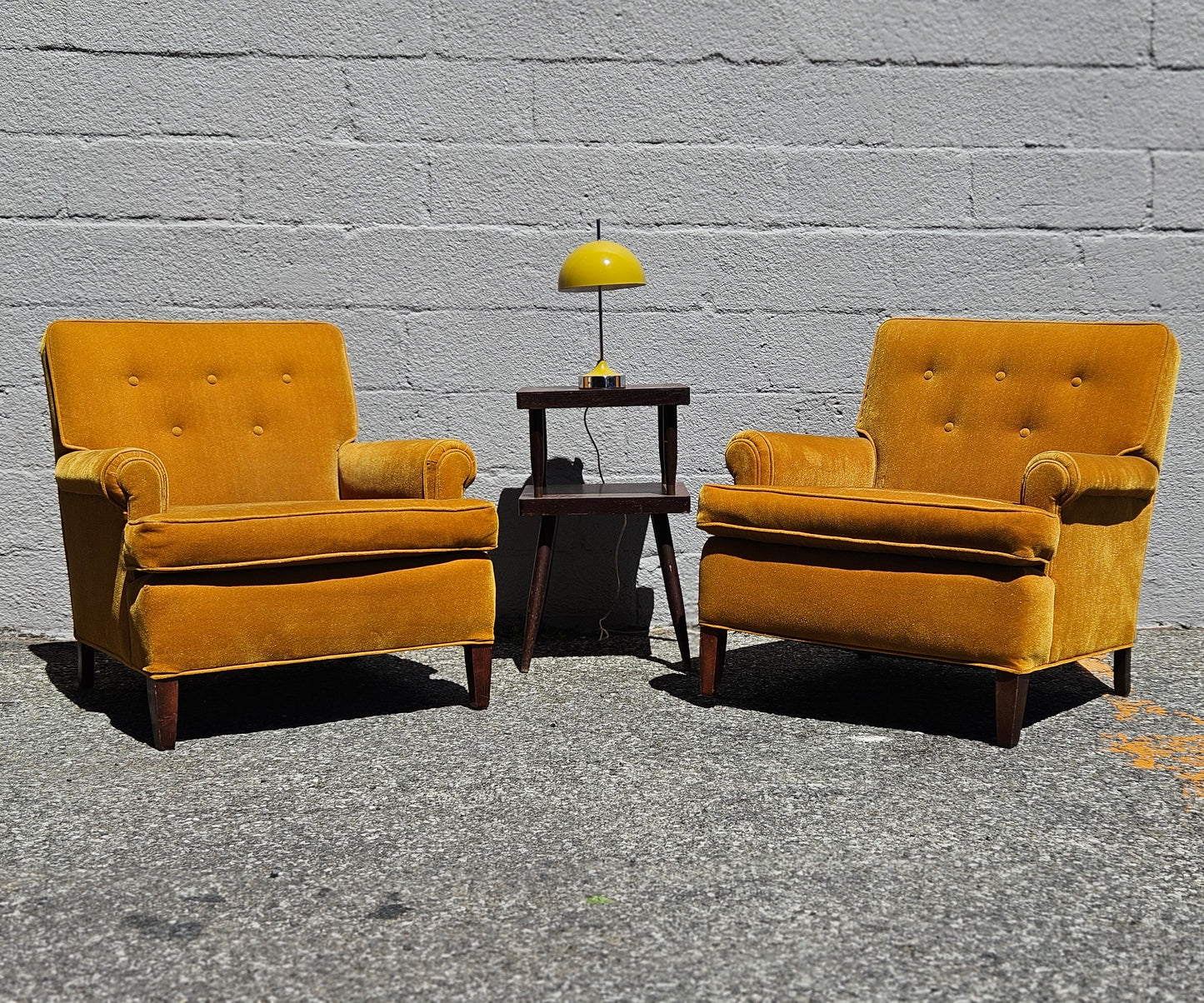 Gold Velvet Arm Chairs