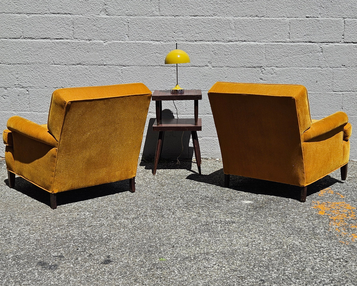 Gold Velvet Arm Chairs