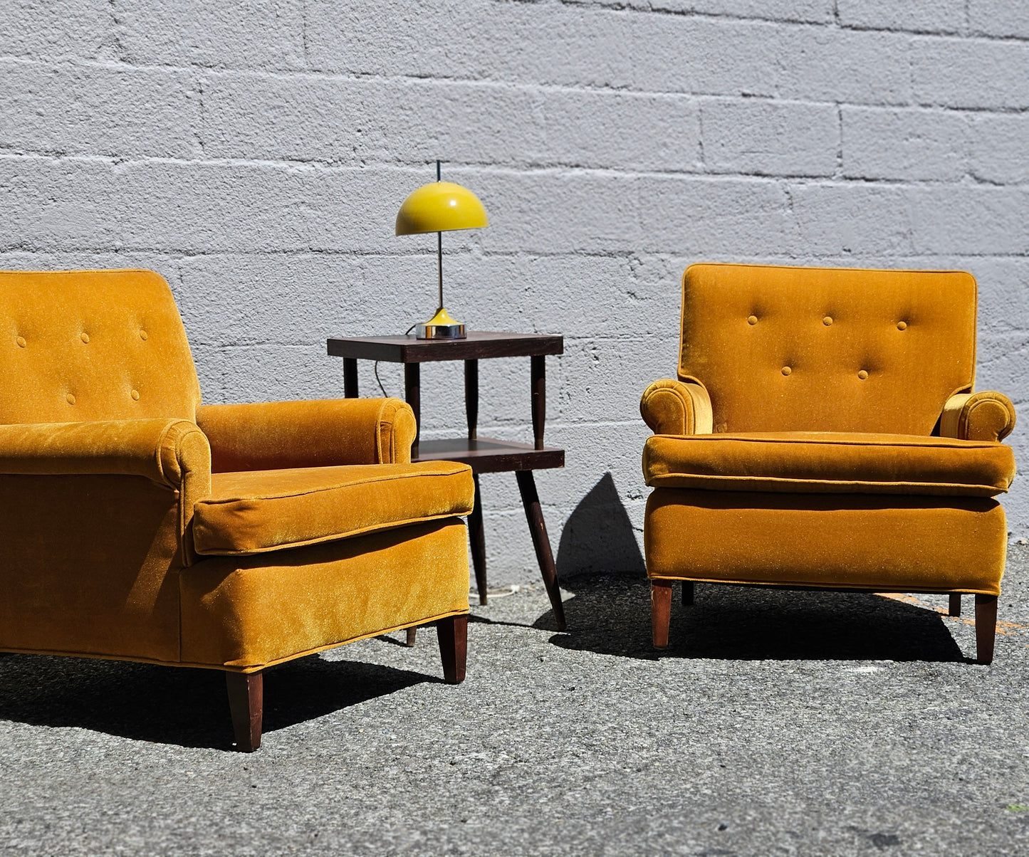 Gold Velvet Arm Chairs